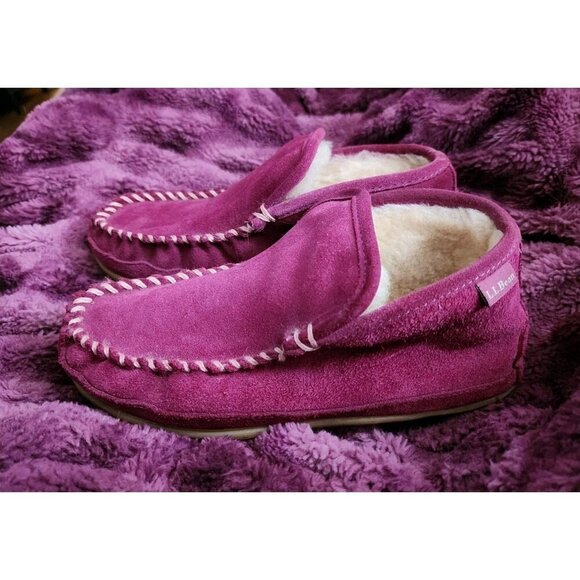 L.L. Bean Wicked Good Slipper Moc Boot in Bramble Berry Size 7 - Picture 3 of 9